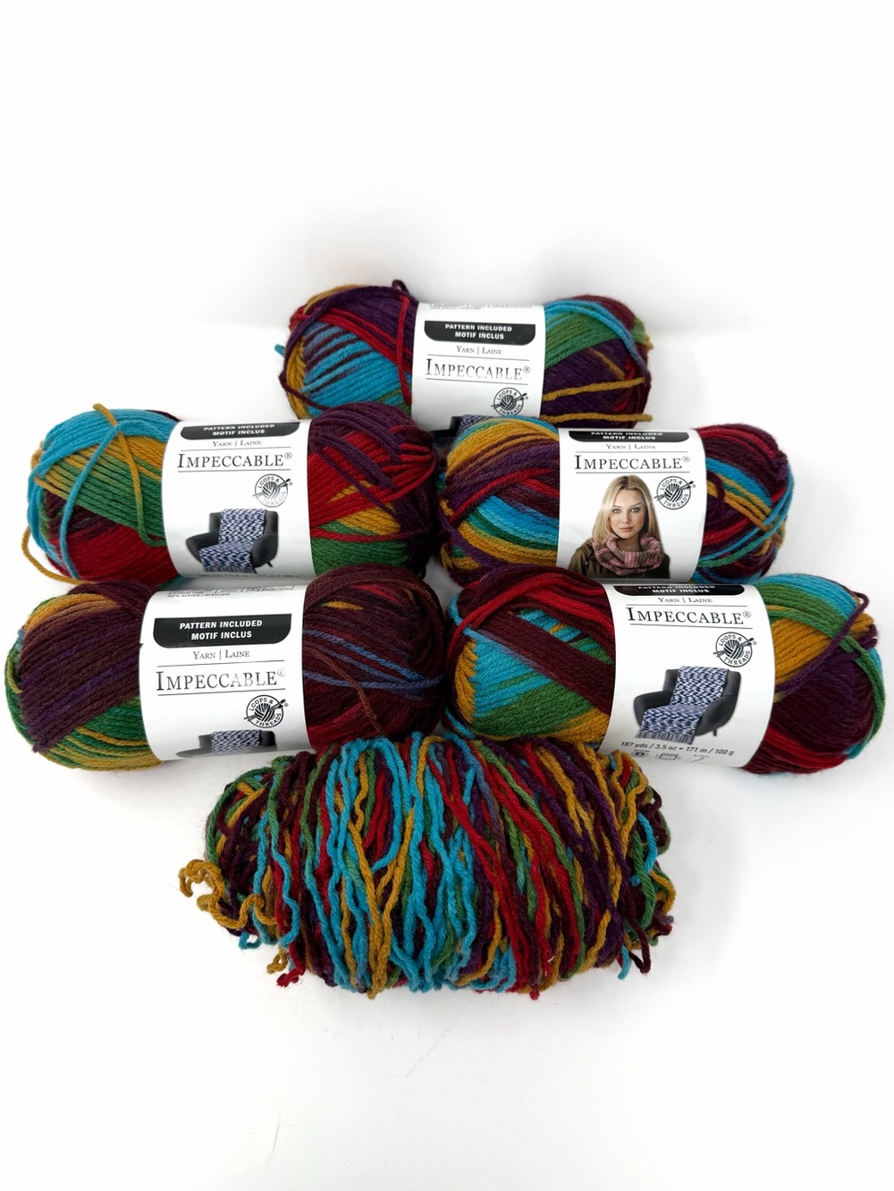 Destash Loops & Threads Impeccable Folklore Yarn Destash Lot 5 Skeins + Partial